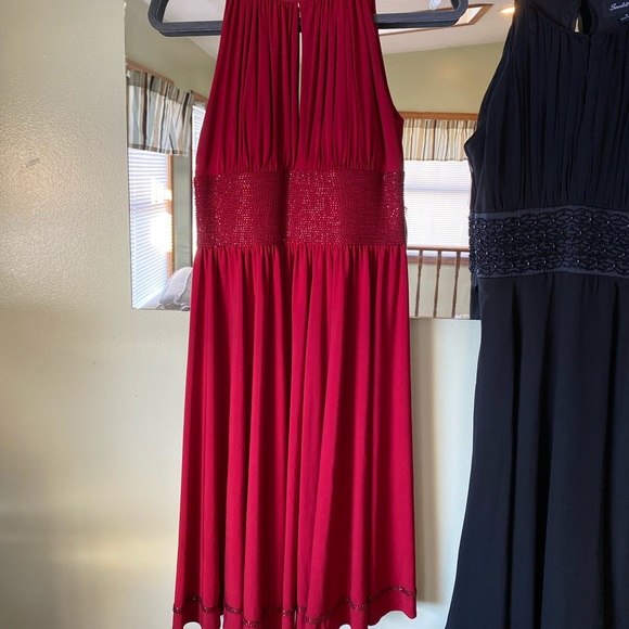 EUC Red dress with waist and lower hem embellishments - Picture 3 of 10